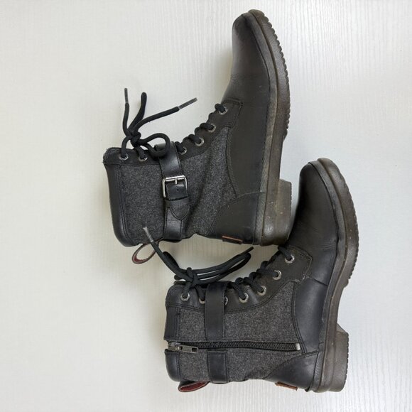 UGG Kesey Leather Sheepskin Waterproof Gray Black Boots S/N 1005264 - Picture 7 of 13